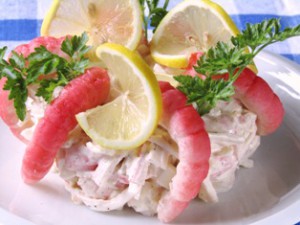 jednoduchý krabí salát