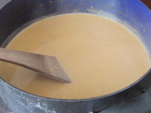 po přidání smetany